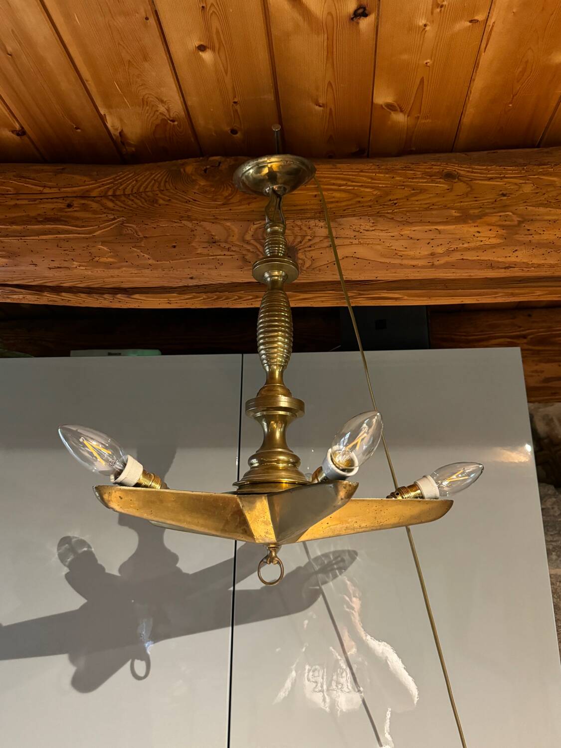 Mid-20th century star-shaped chandelier