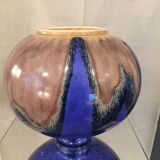 Multicolored sandstone ball vase