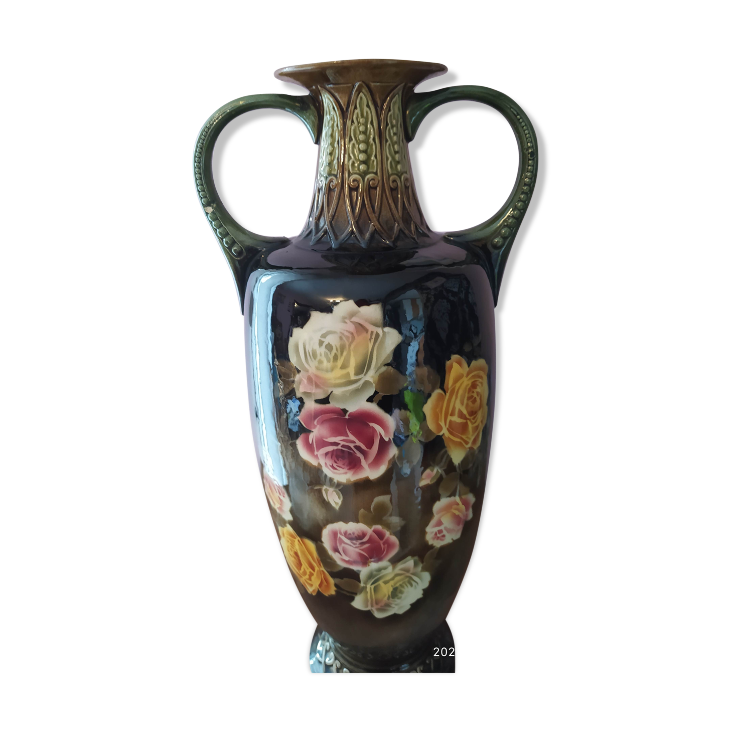 Large art deco ceramic vase form Amphora