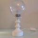 Glass globe bedside lamp/ vintage 60s-70s