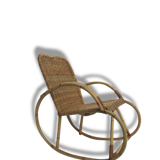 Cute kids 60/70 years rattan rocking chair