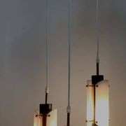 Vintage Scandinavian suspension in plexiglass and copper, probably Danish.