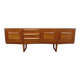 Vintage Scandinavian style sled foot sideboard in teak from the 60s