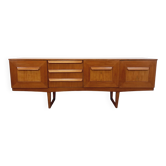 Vintage Scandinavian style sled foot sideboard in teak from the 60s