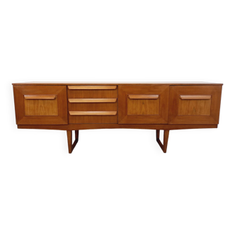 Vintage Scandinavian style sled foot sideboard in teak from the 60s