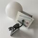 Pair of vintage opaline round wall lamps