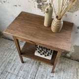 Oak spindle leg console