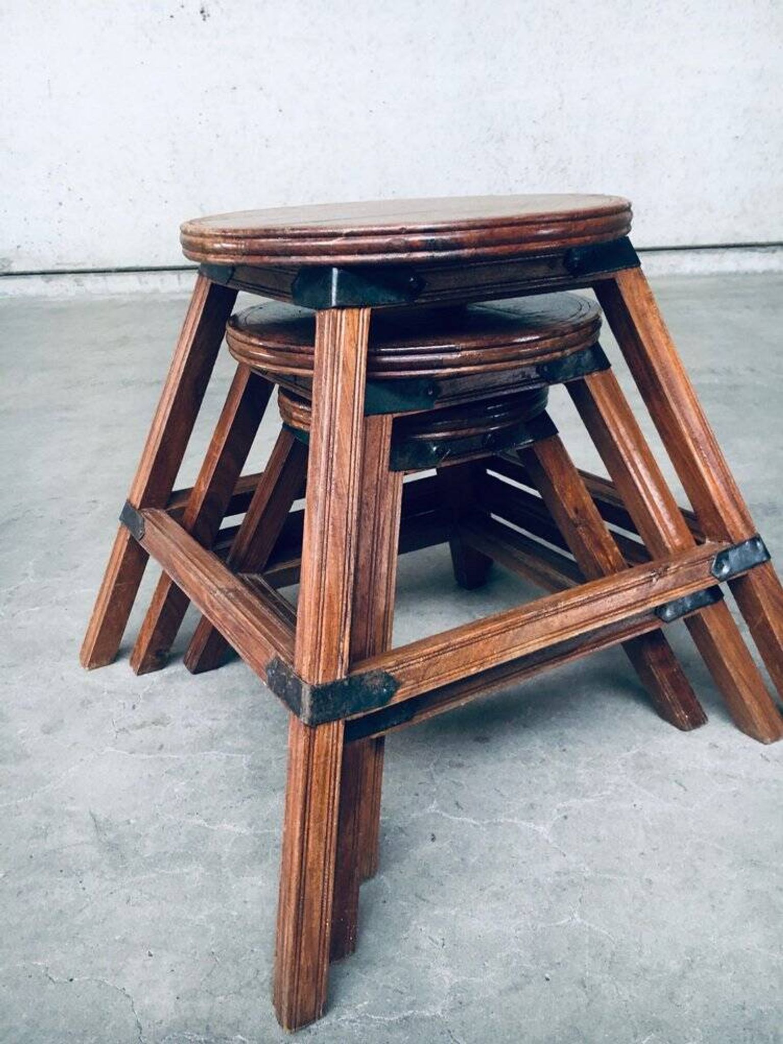 Wabi Sabi Nesting Tables, France, 1950s, Set of 3