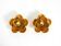 Two beautiful, large, gilt wall lamps, "Water Lily," Italy, 1960s