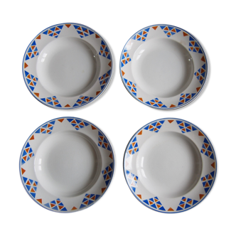 4 Assiettes creuses Onnaing