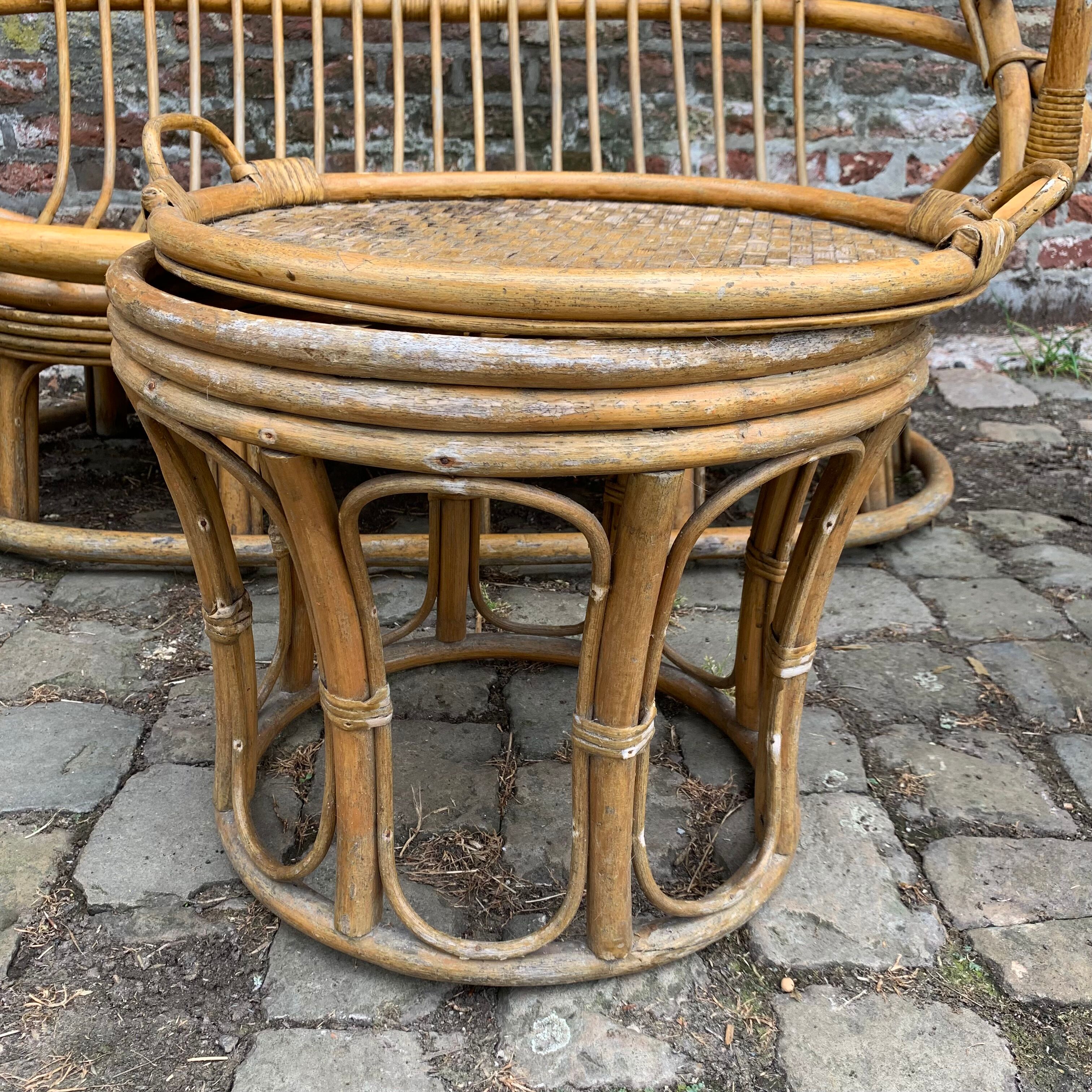 Rattan garden furniture