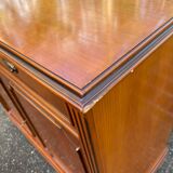 English display cabinet with 2 doors, mahogany imitation, 1990.