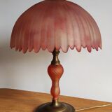 Kaelle lamp in glass paste and brass.
