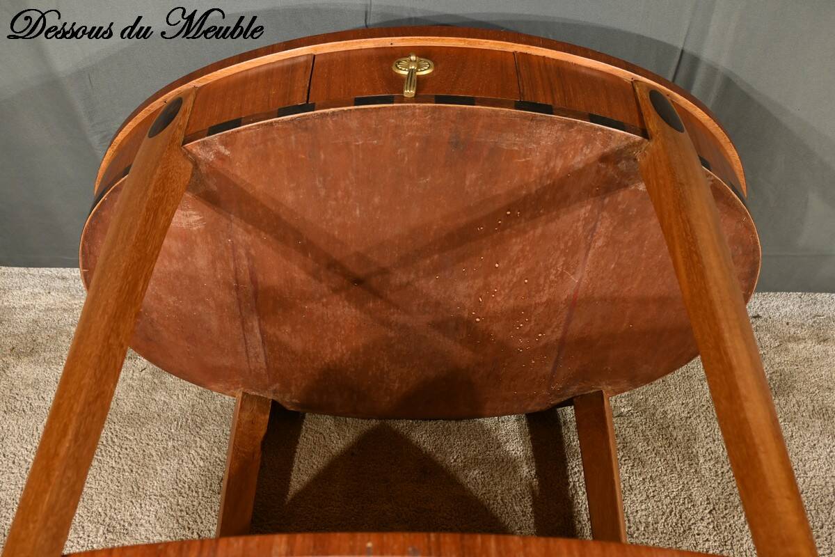 Mahogany and Rosewood Gueridon Table, Art Deco – 1930