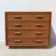 Commode vintage 4 tiroirs en rotin et bambou