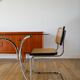 Coffee table in smoked glass and chrome legs, Design, 1970