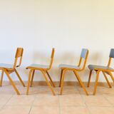 Set of 4 vintage chairs shade of 1960 grey