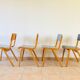 Set de 4 chaises vintage avec nuance de gris 1960