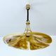 Vintage XXL Space Age pendant lamp, Plexiglas & Brass, 70s