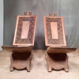 Pair of African seats