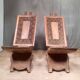 Pair of African seats