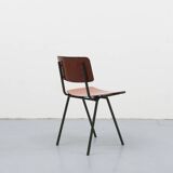 Eromes F6 oak and grey-green chair