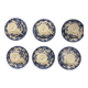 Japanese tea set cherry blossom blue fine porcelain
