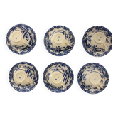 Japanese tea set cherry blossom blue fine porcelain