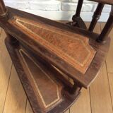 Wooden library staircase