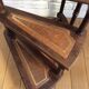 Wooden library staircase