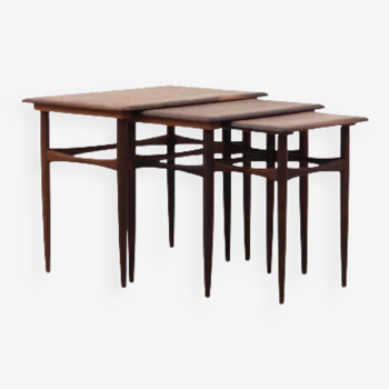 Set of three rosewood tables, Danish design, 60's, production: Denmark