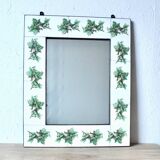 Vintage ceramic wall mirror
