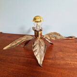 Floral table lamp in brass, design by Willy Daro, Massive, 1970.