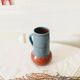 Vintage vase with handle Scandinavian ceramic Nittsjo Sweden