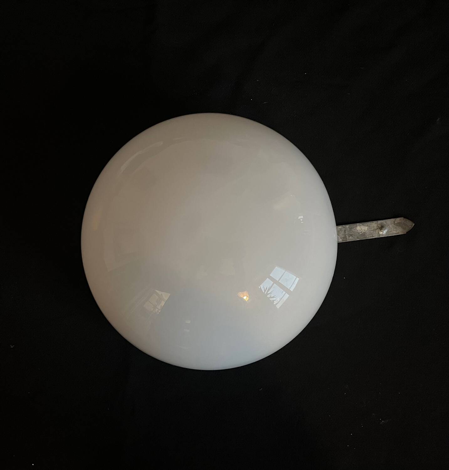 Vintage round opaline wall light