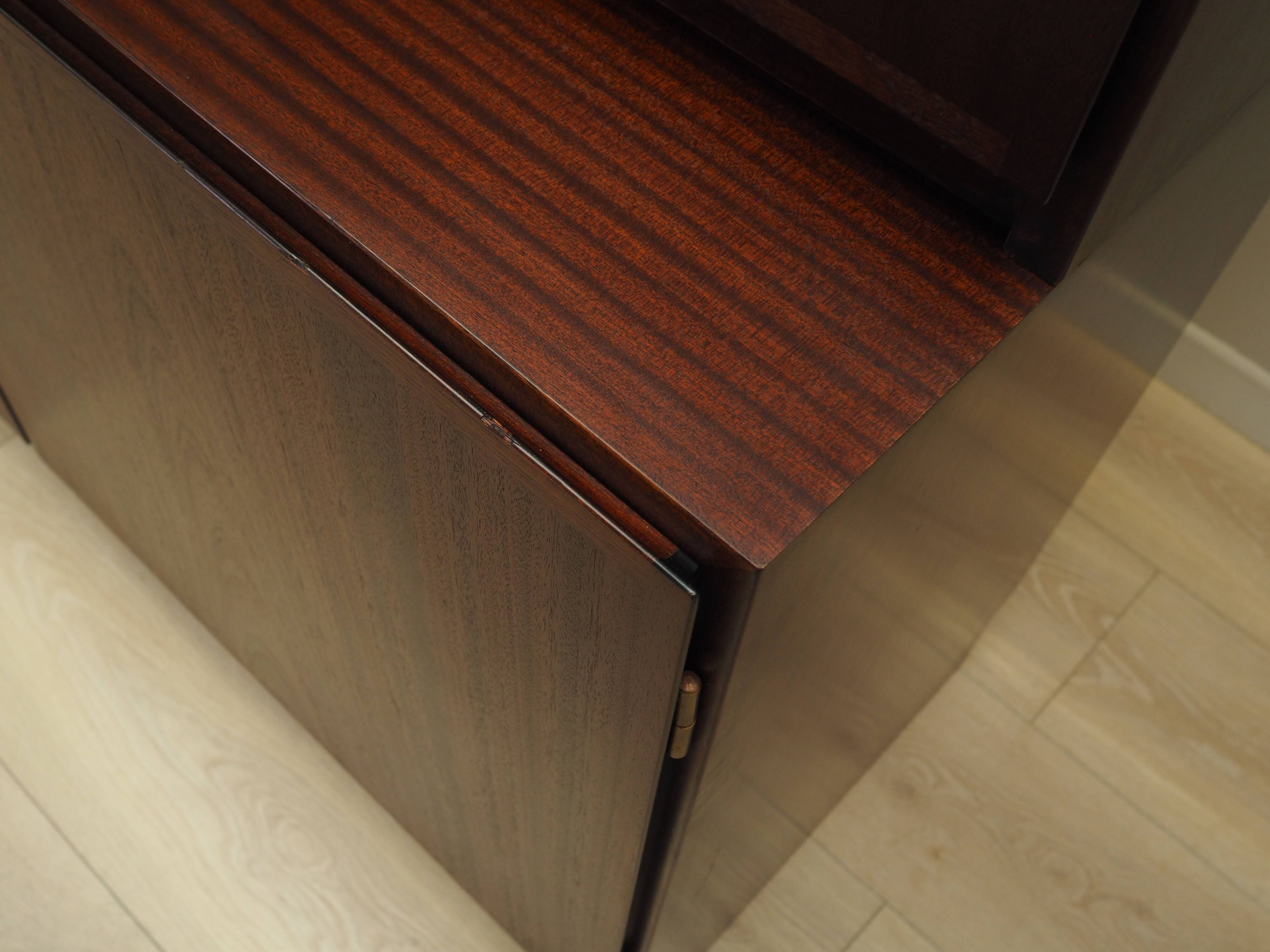 Mahogany bookcase, Danish design, 1970s, manufacture: Omann Jun