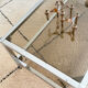 Table Basse Vintage Chrome & Verre Fumé (Style Belgo Chrom)