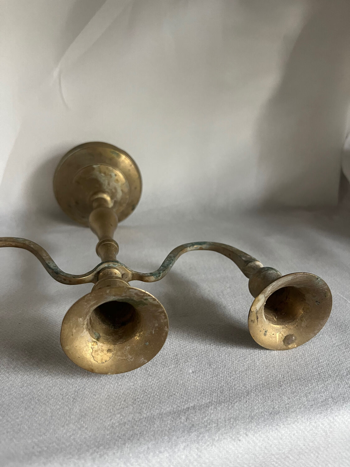 Antique brass chandelier