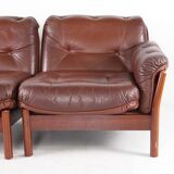 Modular leather sofa