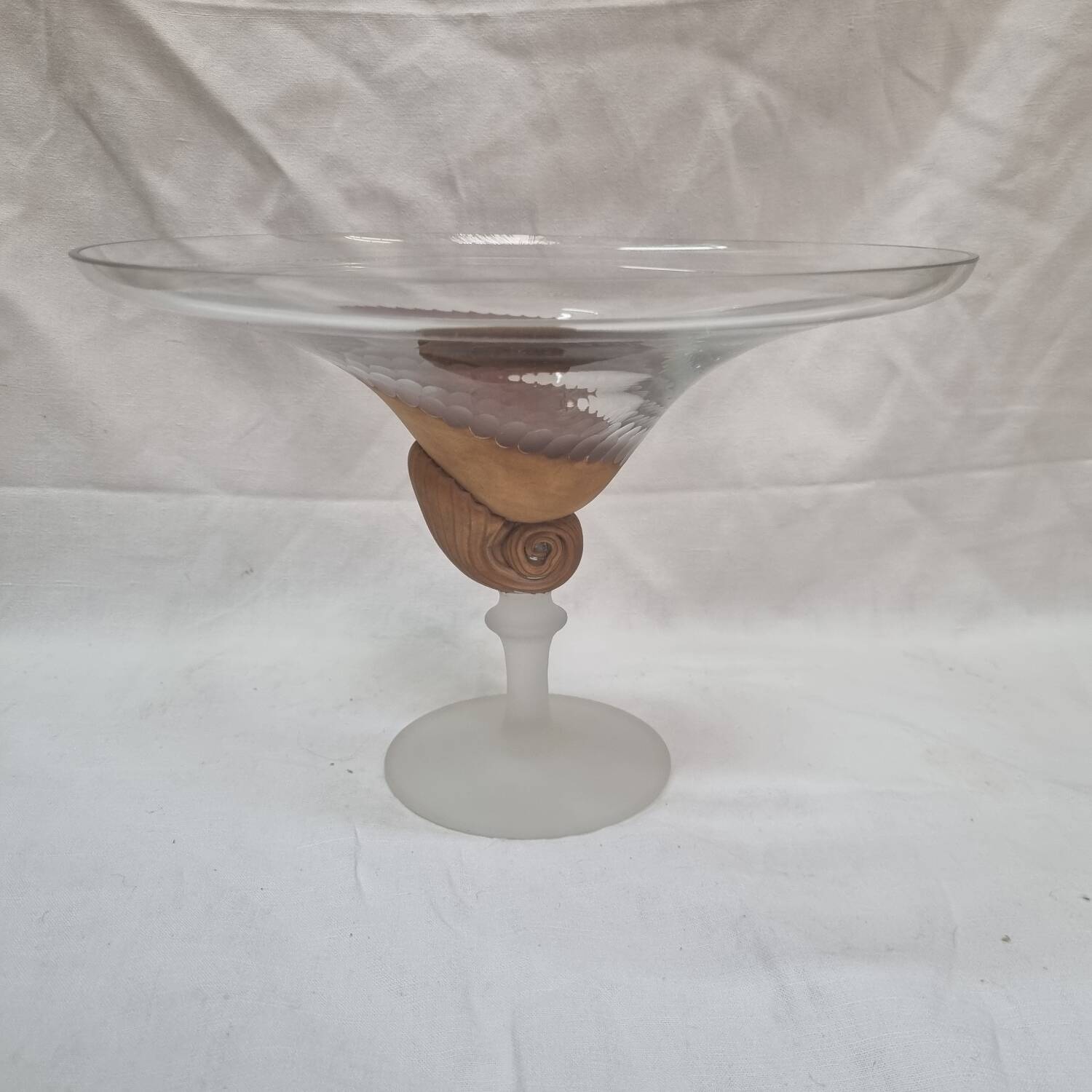 Crystal compote bowl, Italy Circa 1950