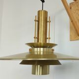 rare danish ceiling lamp by T H Valentiner in brass with 70 cm diameter