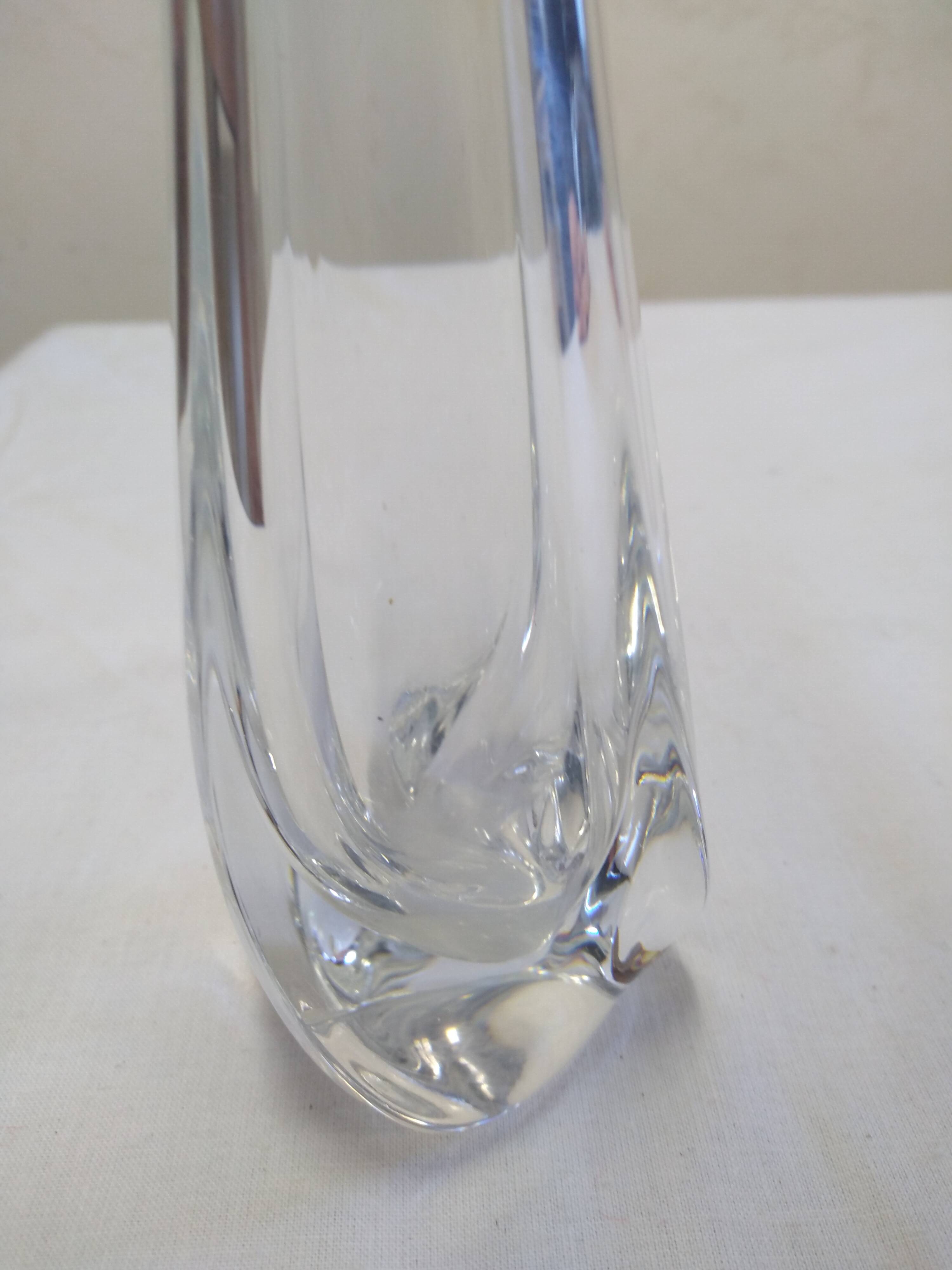 Daum crystal soliflore signed