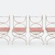 Maison Jansen rare set of 12 steel brass pink velvet chairs 1960