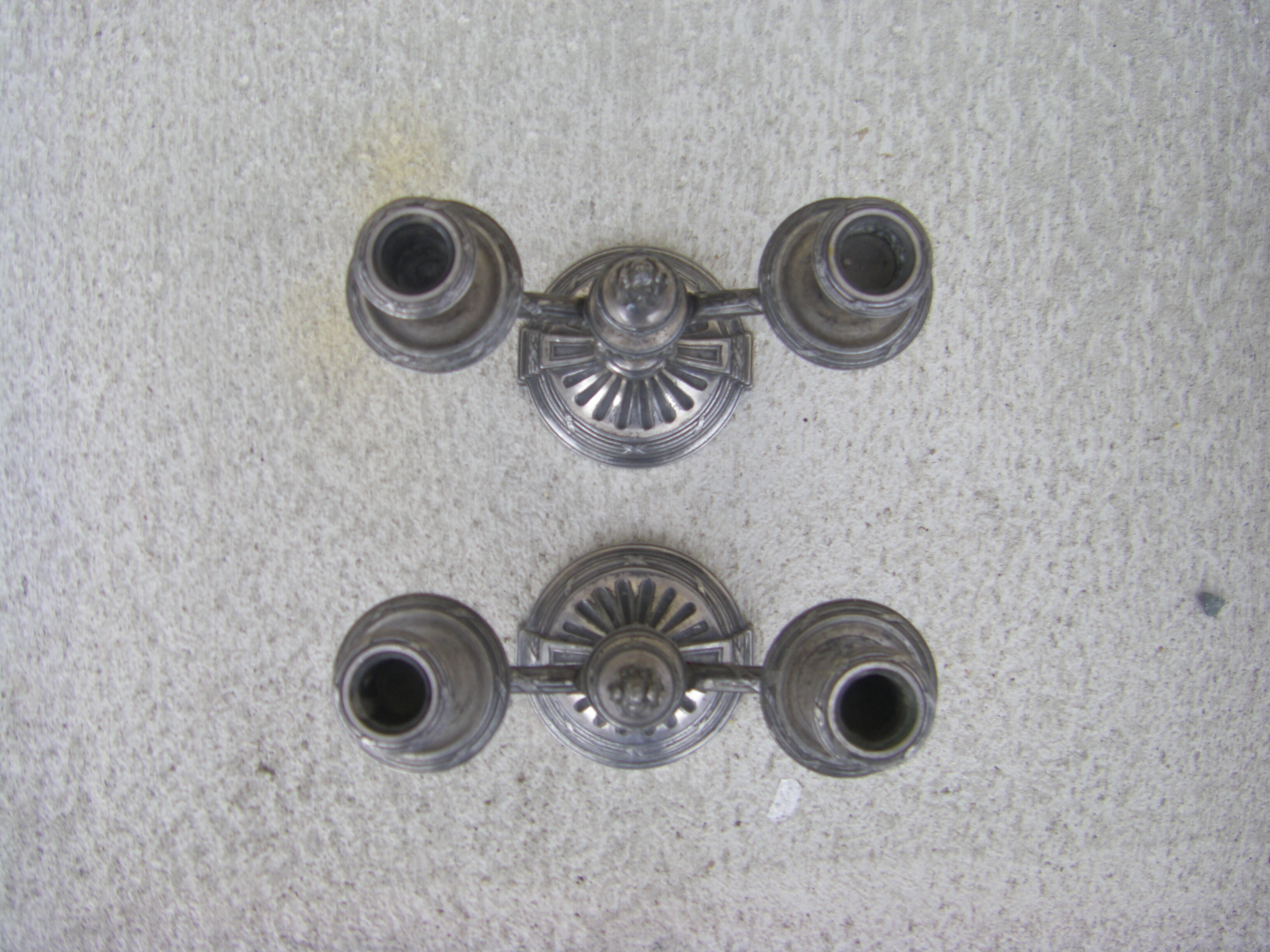 Pair of ancient candlesticks