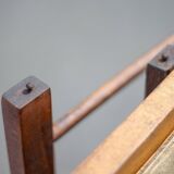 Folding wooden baby park on wheels, vintage park