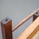 Folding wooden baby park on wheels, vintage park