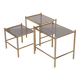Brass nesting tables Hollywood Regency 1970s France