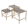 Brass nesting tables Hollywood Regency 1970s France