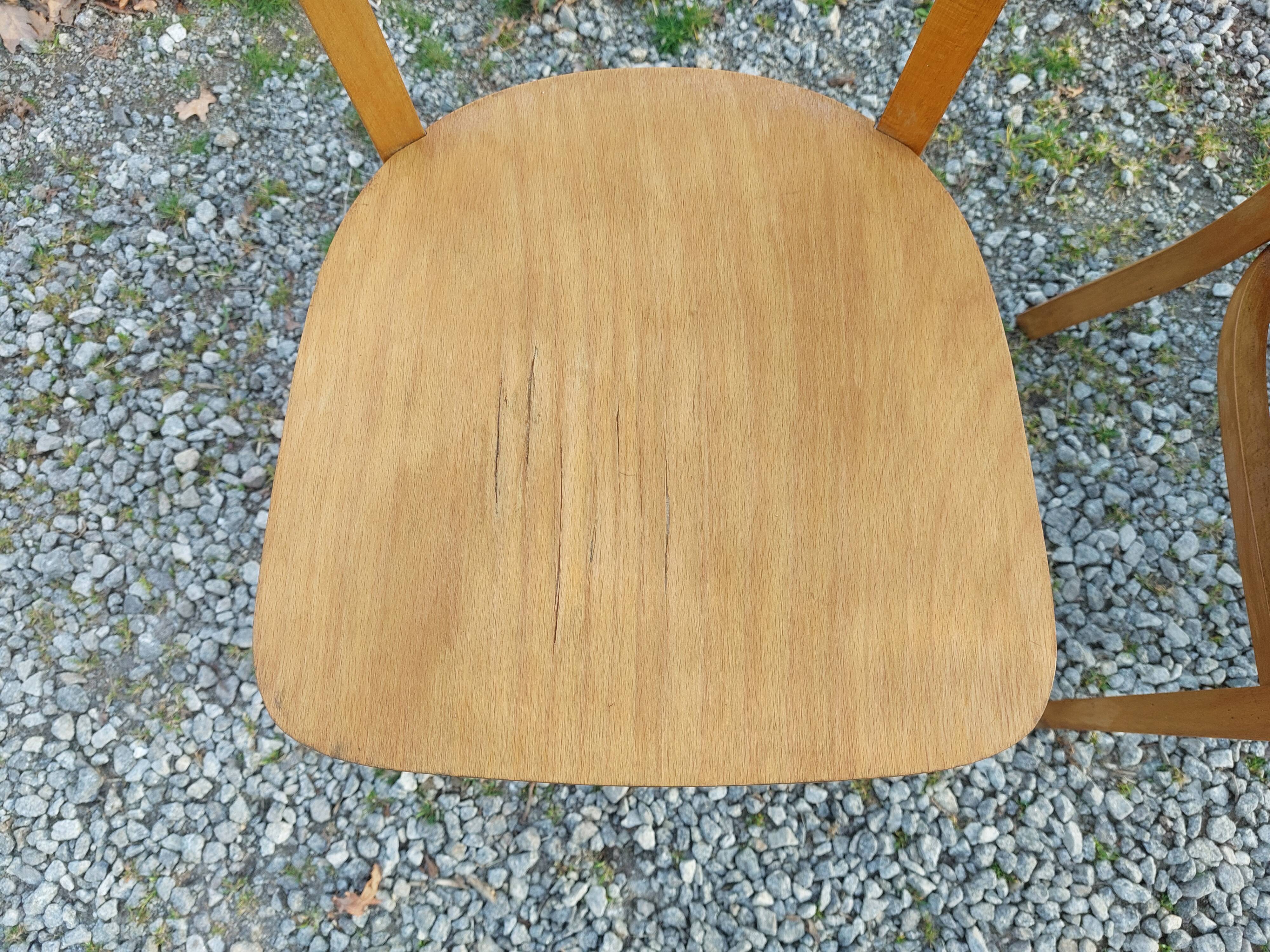 3 bistro chairs, light colour