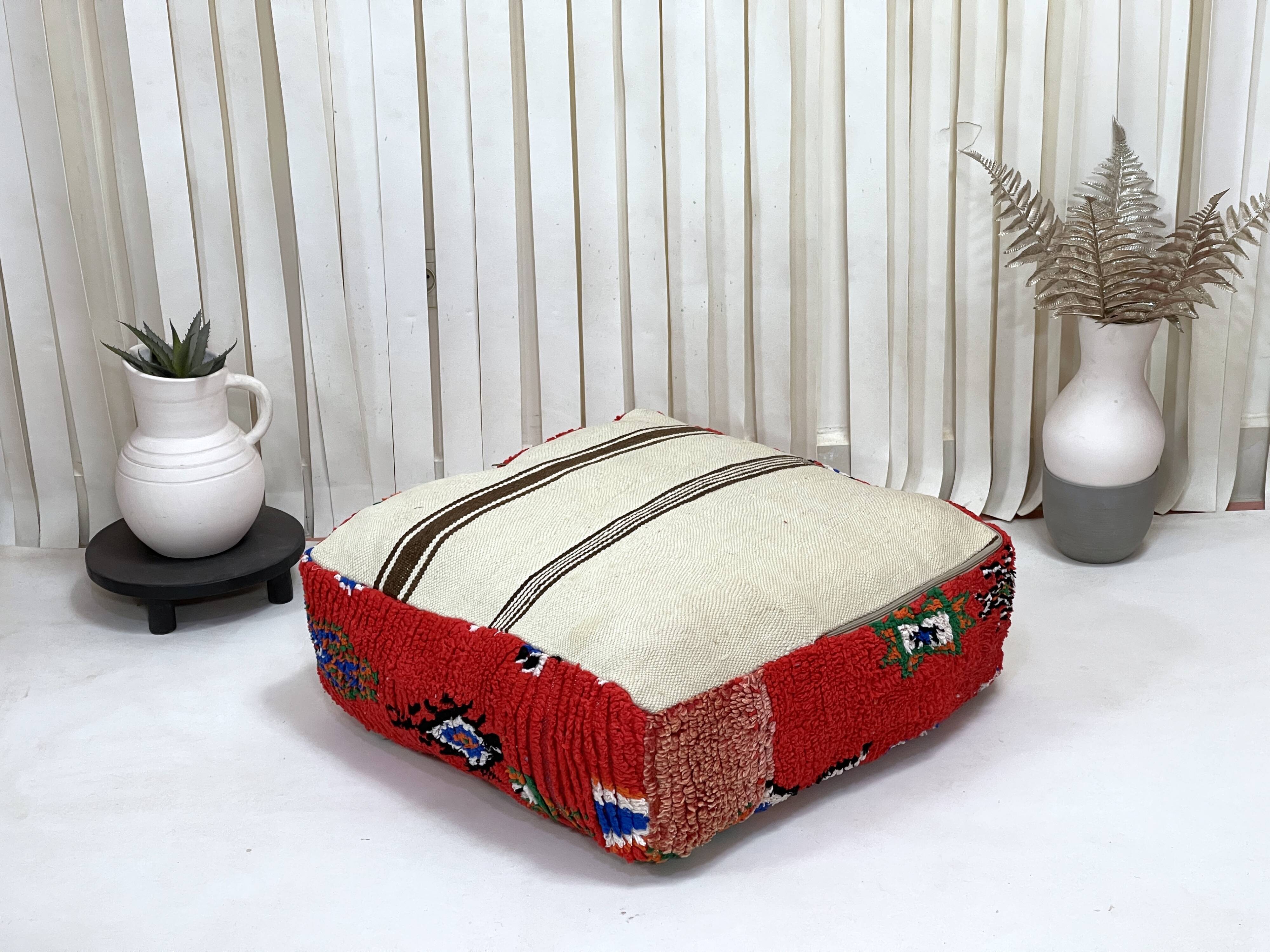 Moroccan kilim pouf